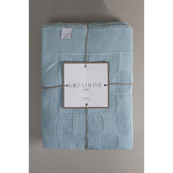 Koza Home Plaid Blue Double Blanket 200x220 15020 Double