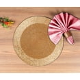 thumbnail image 4 of Homebia Designs Handmade Beaded Placemats Set of 4 - Round Charger Mats - Farmhouse Style Table Decor for Dining, Wedding, Holiday, and Special Occasions - Elegant Glitz Table Setting - 13 Inch Gold, 4 of 8