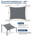 thumbnail image 2 of Memoryfield 8x10FT Rectangular Sun Shade Sail UV Protection, Breathable HDPE Outdoor Canopy for Patio Deck Garden, Grey, 2 of 8