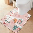 thumbnail image 2 of Yayeee Bath Rug for Bathroom Floor Non Slip Rectangle Fluffy Soft Absorbent Mat, 16"x24", Pink Christmas Snowman, 2 of 7