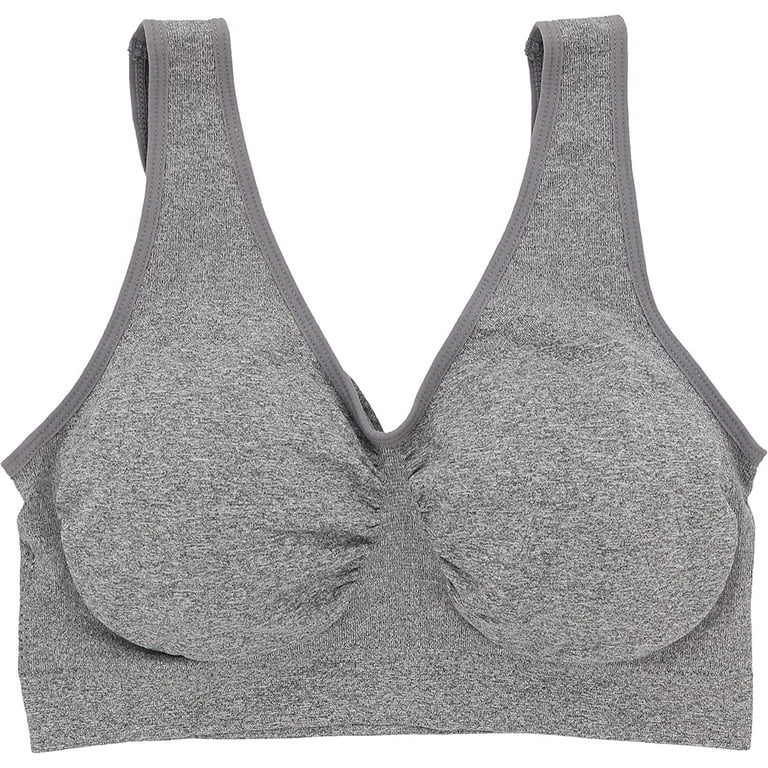 Delta Burke Intimates Women's Plus-Size Seamless Comfort Bra - 3 Pack -  Grey, Pink, & Navy - 2X