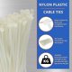 thumbnail image 5 of Bridas para cables plateadas, largas y resistentes, 370 mm x 4,8 mm, paquete de 100, cremallera de nailon de primera calidad, 5 of 5
