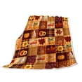 thumbnail image 3 of Aximioll Fall Throw Blanket 39.4 x 29.5 Inch, Soft Flannel Autumn Pumpkin Maple Leaf Patchwork Blanket, Warm Cozy Seasonal Decorative Blanket for Sofa Couch Bed, Thanksgiving Home Decor, 3 of 5