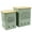 Green, variant on Brabtod Kitchen Vegetable Storage Tins 2 Pack Set for Potatoes and Onion, Metal Food Storage Container with Wooden Lid Garlic Bin Caddy, White