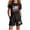 Black, variant on Boys Girls July 4th Outfits Crew Neck Short Sleeve Tees Elastic Waist Shorts Flag Print Casual 2 Piece Set (13-14 Years, Black)