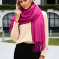 thumbnail image 2 of Bibifish Womens Scarf Trendy Solid Color Winter Thickened Long Scarf With Fringes Soft Breathable Comfy Daily Wear Elegant Scarf, 2 of 5