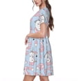 thumbnail image 2 of Balery Summer Cute Unicorns Vestidos sueltos de manga corta para mujer, vestidos de verano 2025, vestidos casuales de corte A con vuelo., 2 of 6