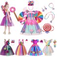 thumbnail image 2 of Princess Candy Dress For Girl Lollipop Prium Carnival Party Clothing Kids Cosplay Fancy Rainbow Unicorn Costume Outfits 3-10Y, 2 of 5