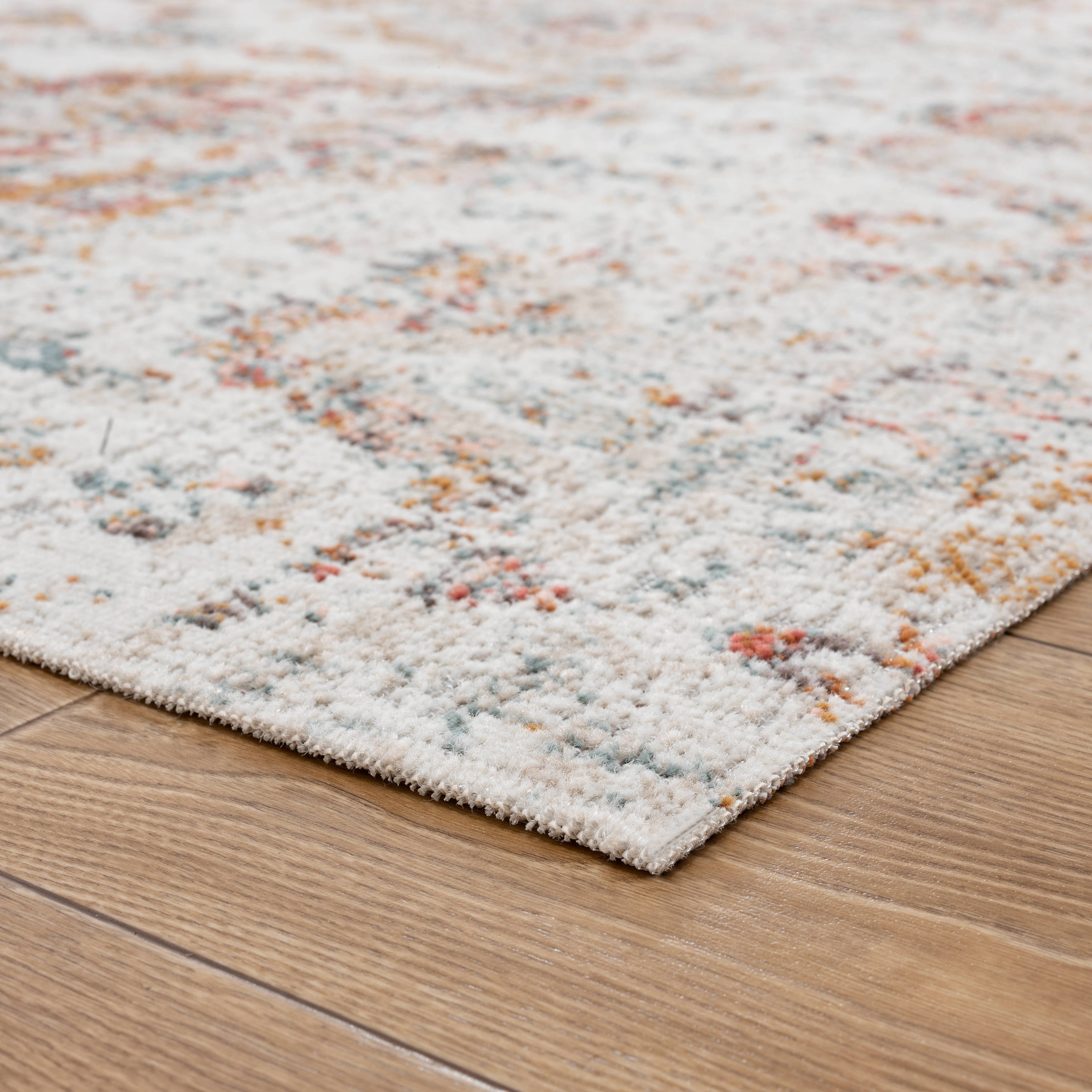 Ox Bay Blake 5'3" x 7'10" Beige/Tan Ikat Durable Performance Indoor/Outdoor Area Rug