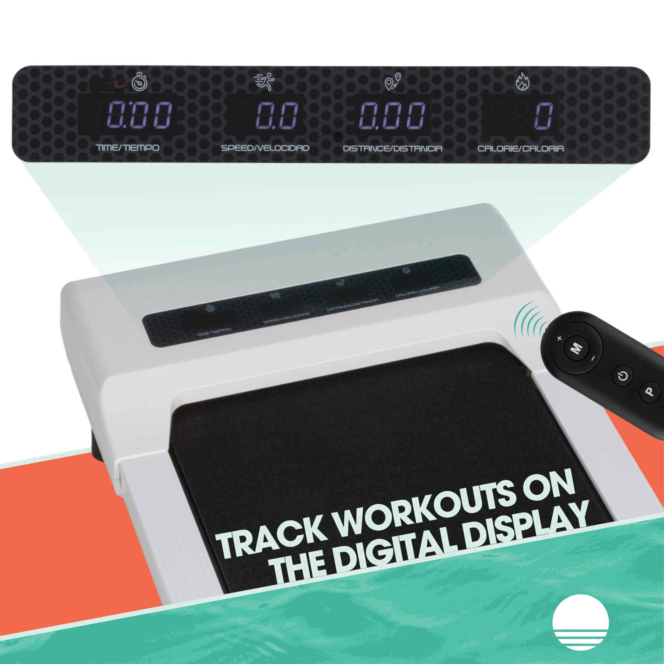 RAD Sportz Walking Pad Treadmill and Standing Desk Workout Set, White