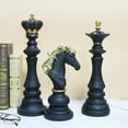 thumbnail image 2 of 1pcs Chess Statue Decor Piece，Decorative Resin Sculpture - Large Game Figure Decoration Ornament for Home, Office, Study - White Small Knight, 2 of 6