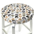 thumbnail image 3 of Daiia Cute Cats Stool Covers Round,Round Bar Stool Covers Waterproof Bar Chair Covers Washable Stool Cushion Slipcover for 12-14 Inch Chair-13 inch, 3 of 7
