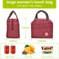thumbnail image 3 of TRANSLINK Lunch Box for Women Men Reusable Insulated Cooler Lunch Tote Bags for Work, Travel, Outdoor (Red), 3 of 7