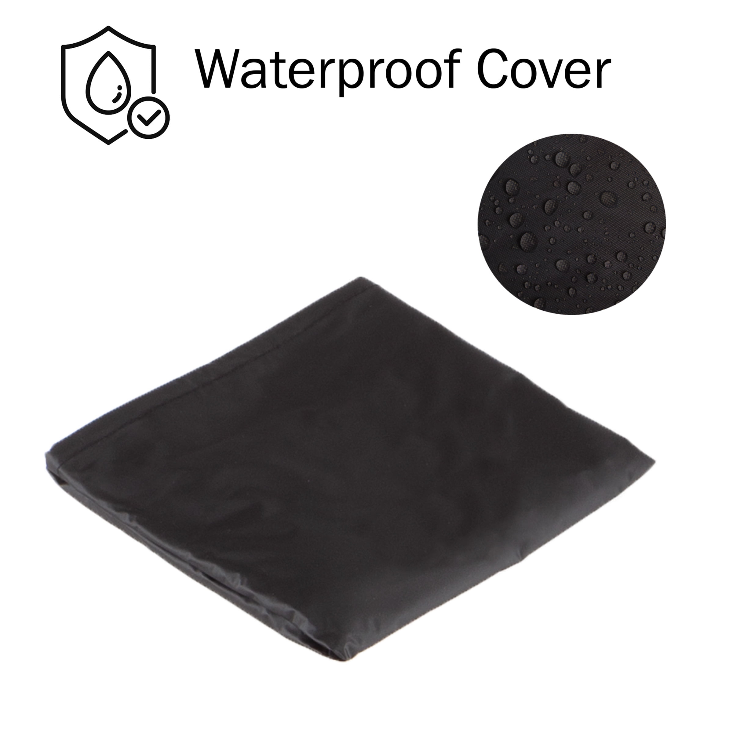 Pure Garden 32-Inch Outdoor Wood Burning Fire Pit with PVC Cover (Black)