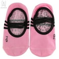 thumbnail image 3 of GustaveDesign 3 Pairs Non Slip Yoga Socks for Women, Anti-Skid Full Toe Socks with Grips & Straps for Ballet Pilates Barre Dance Workout Fitness Indoor (Pink), 3 of 8