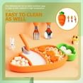 thumbnail image 4 of 1 Establecer Utensilios de zanahorias para niños pequeños Suministros de alimentación de paja de cuchara de cuchara, 4 of 6