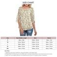 thumbnail image 4 of Camiseta Casual de Gasa,Top de Cuello Redondo para Mujer Top de Gasa de Media Manga Blusa de Gasa para Mujer Camisa Artesanía Excepcional, 4 of 5