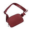thumbnail image 3 of Riñoneras de nailon para correr, ligeras e impermeables para deportes al aire libre (rojo vino) Hugtrwg Para Estrenar, 3 of 7