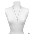 thumbnail image 3 of Delight Jewelry Resin Shark Silvertone Live the Life You Have Imagined Bar Charm Necklace, 23", 3 of 4