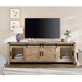 thumbnail image 2 of Wampat Durable Television Stand, Wood Composite Light Oak, 70.00 x 15.40 x 22.80", 82 lbs, 2 of 7
