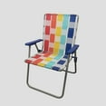 Mainstays High Back Steel Frame  Strap Chair, Multicolor2 Pack