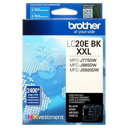 Brother, BRTLC20EBK, LC20E Super High-yield Ink Cartridges, 1 Each