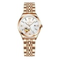 thumbnail image 2 of Xinyolin Women Watch Waterproof Luminous Stainless Steel Strap Round Calendar Display Rhinestone Dress Wristwatch Fashion Jewelry Gift, 2 of 7