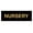 Black Gold, variant on Basic Nursery Sign (Walnut) - Small