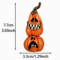 thumbnail image 3 of Uutvery Spooky Resin Figurine, Witch with Staff, Arched Black Cat, Stacked Pumpkins or Ghost Pair, Matte Finish for Halloween Tabletop and Mantel Decor, 3 of 6