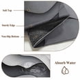 thumbnail image 6 of Black Gray Ombre Runner Rug 2.7x5 FT, Non Slip Entryway Carpet, Modern Abstract Art Geometric Moire Washable Soft Floor Carpet Entrance Mat Non-Shedding Throw Rug for Hallway Laundry Room Bedside, 6 of 9