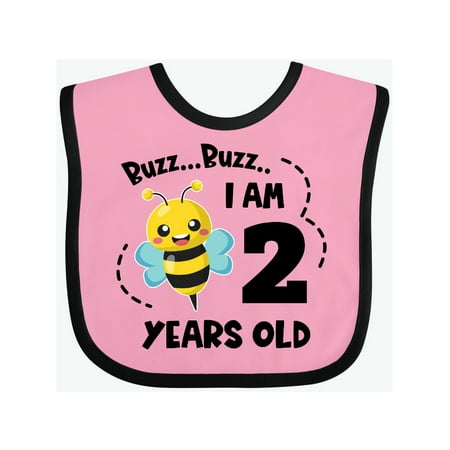 

Inktastic Buzz Buzz I am 2 Years Old Cute Bee Gift Baby Boy or Baby Girl Bib