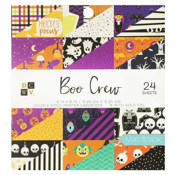 DieCuts Paper Stack 6x6 Boo Crew Gold Foil