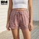 thumbnail image 3 of Short Casual de Mujer Con Cordón Ajustable y Bolsillos rosa Grande, 3 of 5