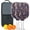 White, variant on Pickleball Paddles Set Of 2, Fiberglass Surface, Colorful Feather Print, 4 Balls & Bag