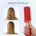 thumbnail image 7 of Unique Bargains 1 Pcs Hair Brush Detangling Brush for Women Men Hair Brush for Straight Curly Red Plastic, 7 of 7