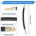 thumbnail image 3 of 1 Juego de extensión de válvula de neumático de cobre de 180 grados con extensión de vástago de válvula de neumático flexible de 210 mm para automóvil, motocicleta, RV, camión, bicicleta, 3 of 6