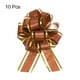 thumbnail image 3 of 10 piezas de lazo grande de 4 pulgadas con borde dorado, lazos de organza para envolver regalos de coche para Navidad, café, 3 of 6