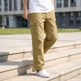 thumbnail image 2 of TFEOQRY Boys Cargo Pants Casual Multi-Pocket Lightweight Breathable Youth Trousers for Daily Outdoor, 2 of 9