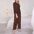 thumbnail image 3 of Sikiie Dark Brown Glitter Pajamas for Women Set, Womens Pajama Sets, Lounge Sets for Women, 2pjs for Women-X-Large, 3 of 7