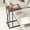 Rustic Brown-A, variant on Manxile C Shaped Side Table, Small End Table for Small Places Living Room Bedroom, Rustic Brown Finish