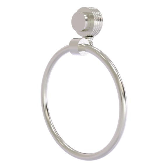 Venus Towel Ring - Satin Nickel / Grooved