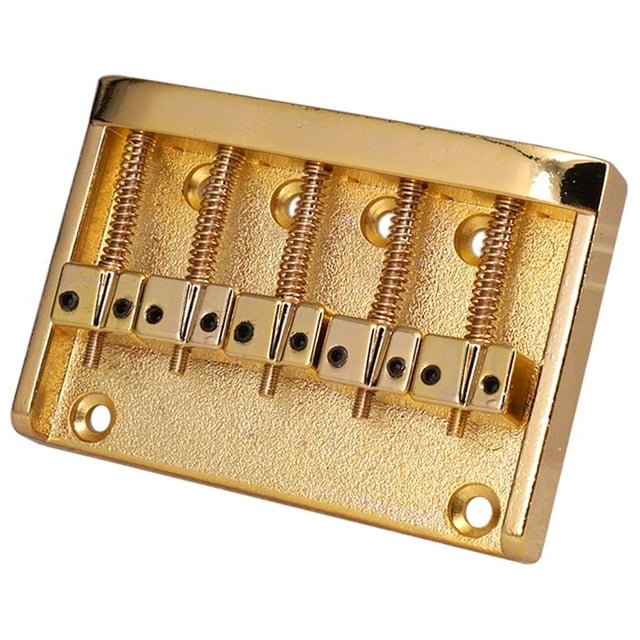 lionlar Metal five string Bass Guitar Bridge Saddle Guitar Replacement, Easy to Install