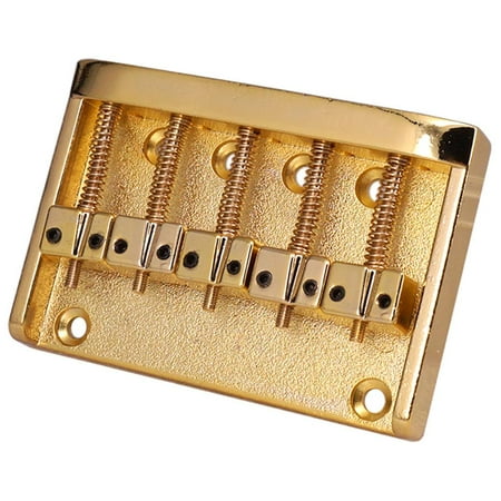 

five string Electric Bass Guitar Hard Tail Fixed Bridge with Wrench and Screws (Gold)