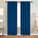 thumbnail image 1 of Lino Cortinas Blackout 100% Opacas, Bolsillo para Barra/Pestaña Trasera, para Recámara y Ventana de Sala, 2 Paneles (Azul, 132 x 213.3 cm), 1 of 12
