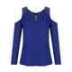 thumbnail image 4 of Blusas Para Mujer Blusas Con Hombros Descubiertos Cuello en V Cremallera Manga Larga Top Sólido Con Diamantes de Imitación Odeerbi  ODB185929, 4 of 8