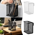thumbnail image 6 of Mesh Hanging Pen Cup, Detachable Office Cubicle Wall Mount Pen Holder, Metal Mesh Desk Organizer Caddy for Pens, Scissors, Makeup Brushes & Small Accessories 3.54*2.17*3.74 Inch, 6 of 6