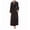 Black, variant on Women's Amanda Rich 207-37 Velour Wrap Robe (Black XS)