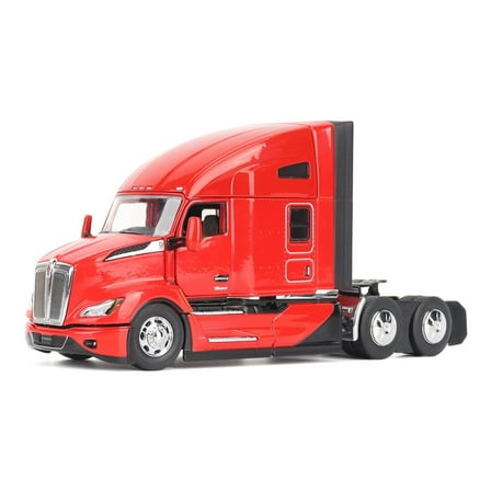 Kenworth T680 76" High Roof Sleeper Cab Truck Tractor Viper Red "Transport Series" 1/50 Diecast Model by Diecast Masters