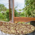 thumbnail image 2 of Ambesonne Geometric Fitted Round Tablecloth, Gold Dots Lines Pattern, 45"- 56" Diameter, Dark Mustard and Sand Brown, 2 of 5