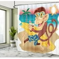 thumbnail image 5 of Ambesonne Monkey Shower Curtain, Hipster Holiday, 69"Wx75"L, Multicolor, 5 of 5